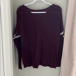 American Eagle Maroon Crew Sweater